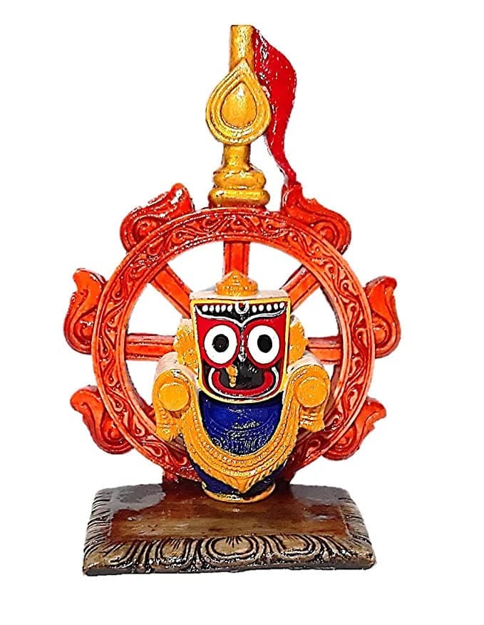 Idol of Lord Sri Jagannath Nilachakra Design Marble Murti Your Home tempel deshboard of car Office Festive Gifts