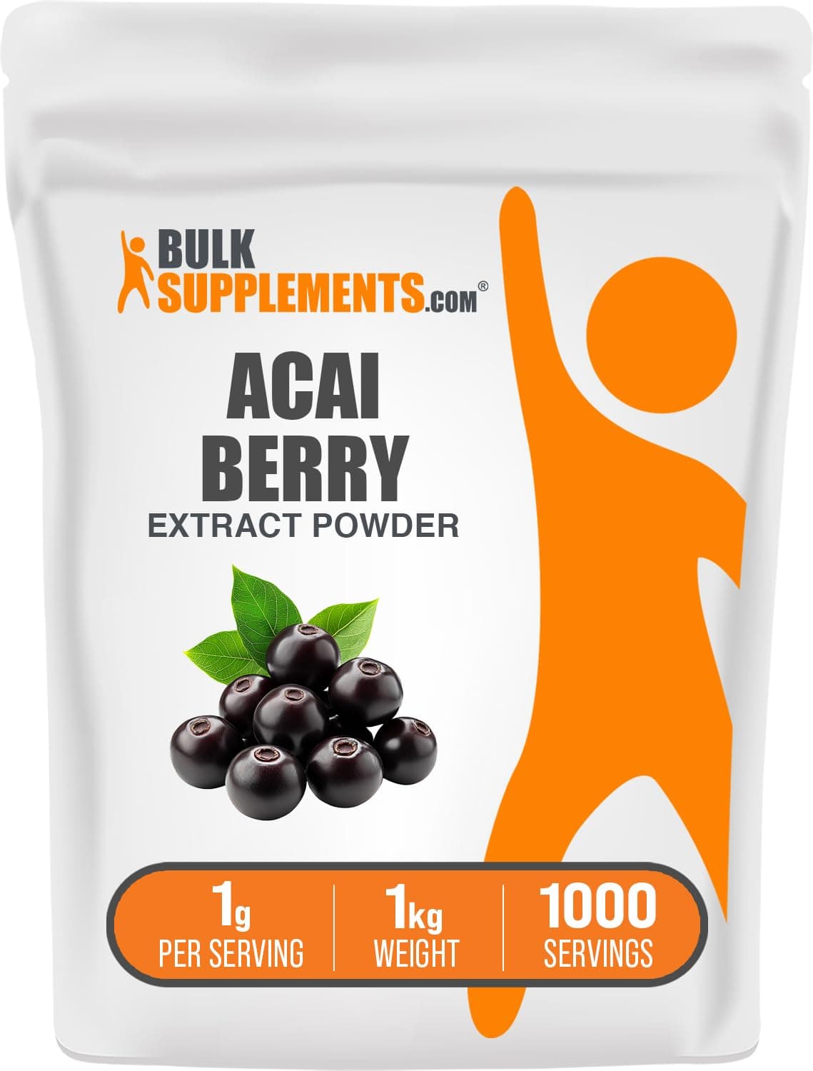 com Acai Berry Extract Powder - Acai Berry Supplement, Antioxidants Supplement - Gluten Free, 1g per Serving, 1kg (Pack of 5) (11 lbs)
