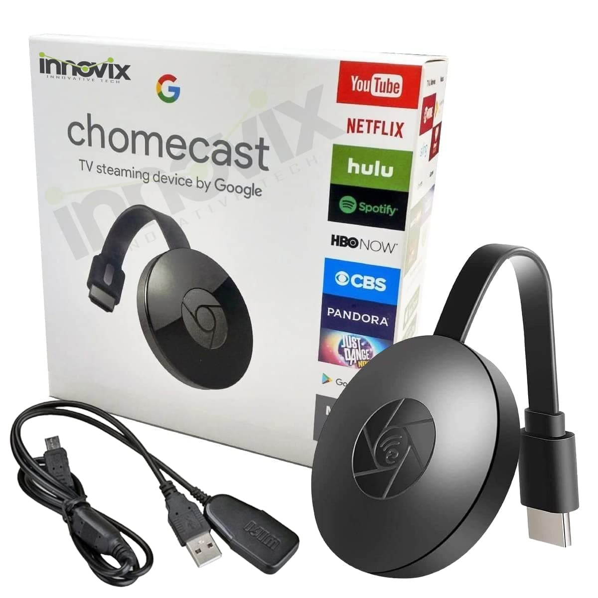 4K Screen Mirroring Miracast Receiver Dongle from Mobile or Tablet to TV or Projector Miracast Receiver Adapter Compatible with Android, Mac iOS, Window By Innovix