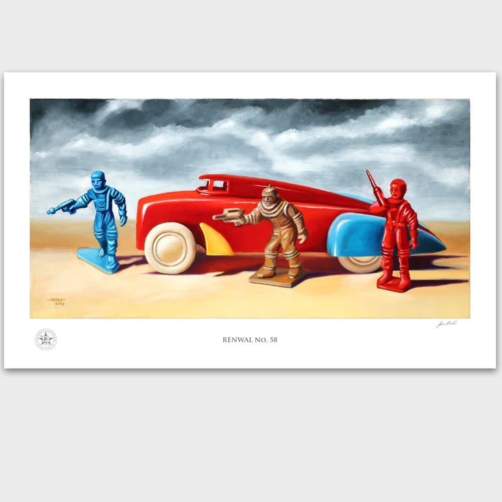 "Renwal No. 58" Artwork Print, Marx Tom Corbet, Renwal Car Space Art Poster