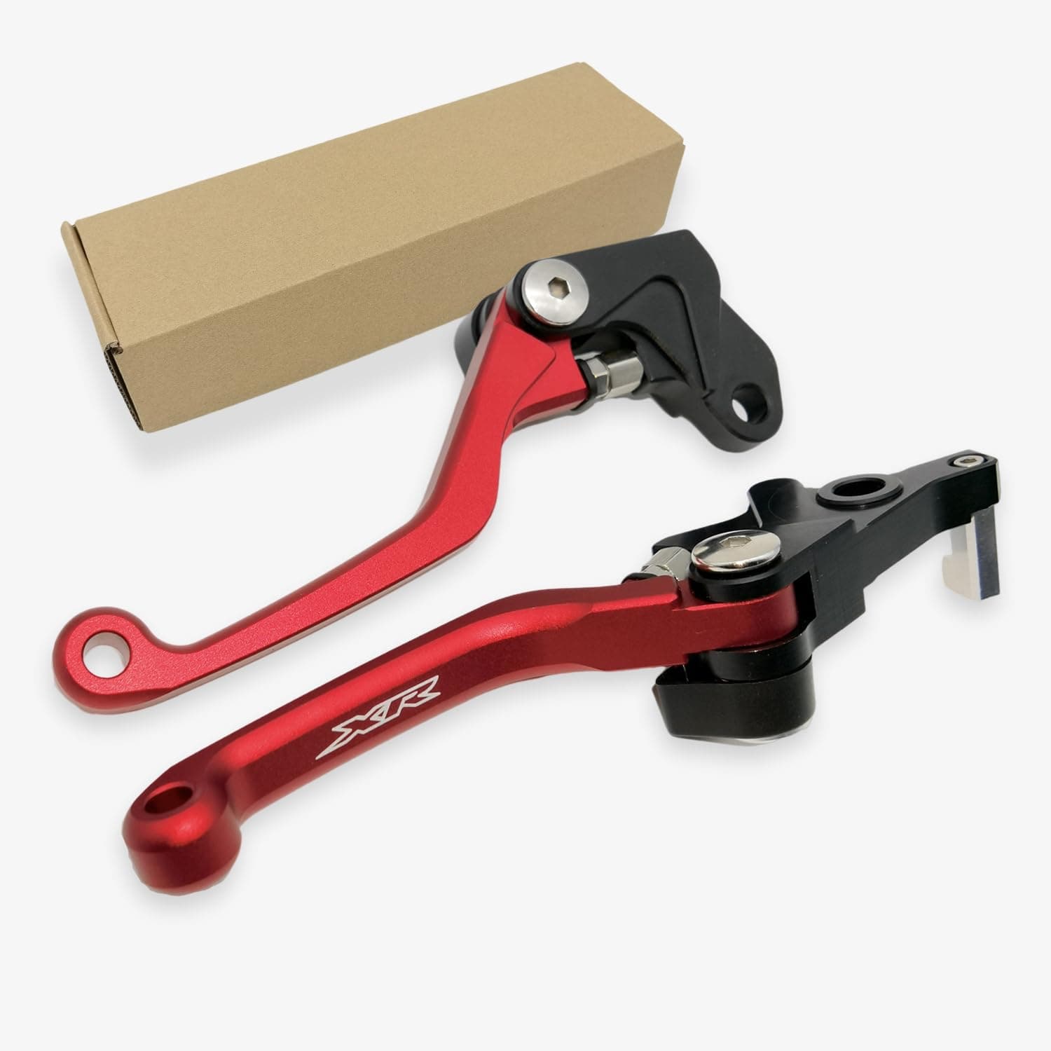 Replacement for Honda XR 650L 1993-2023 CNC Pivot Clutch Brake Levers XR650L RED Black (RED)