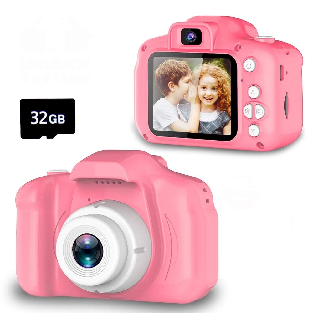 Yehtta Kids Selfie Camera Gifts for 3-8 Year Old Girls Digital Camera for Kids Toddler HD Camera Protable Toy for Kids Easter Birthday Gifts for 3 4 5 6 7 8 Years old Kids Pink