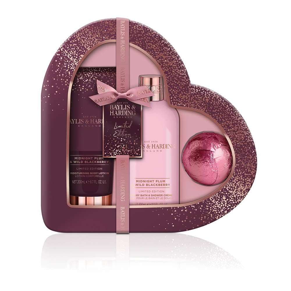 Baylis & Harding Midnight Plum & Wild Blackberry Luxury Heart Gift Set