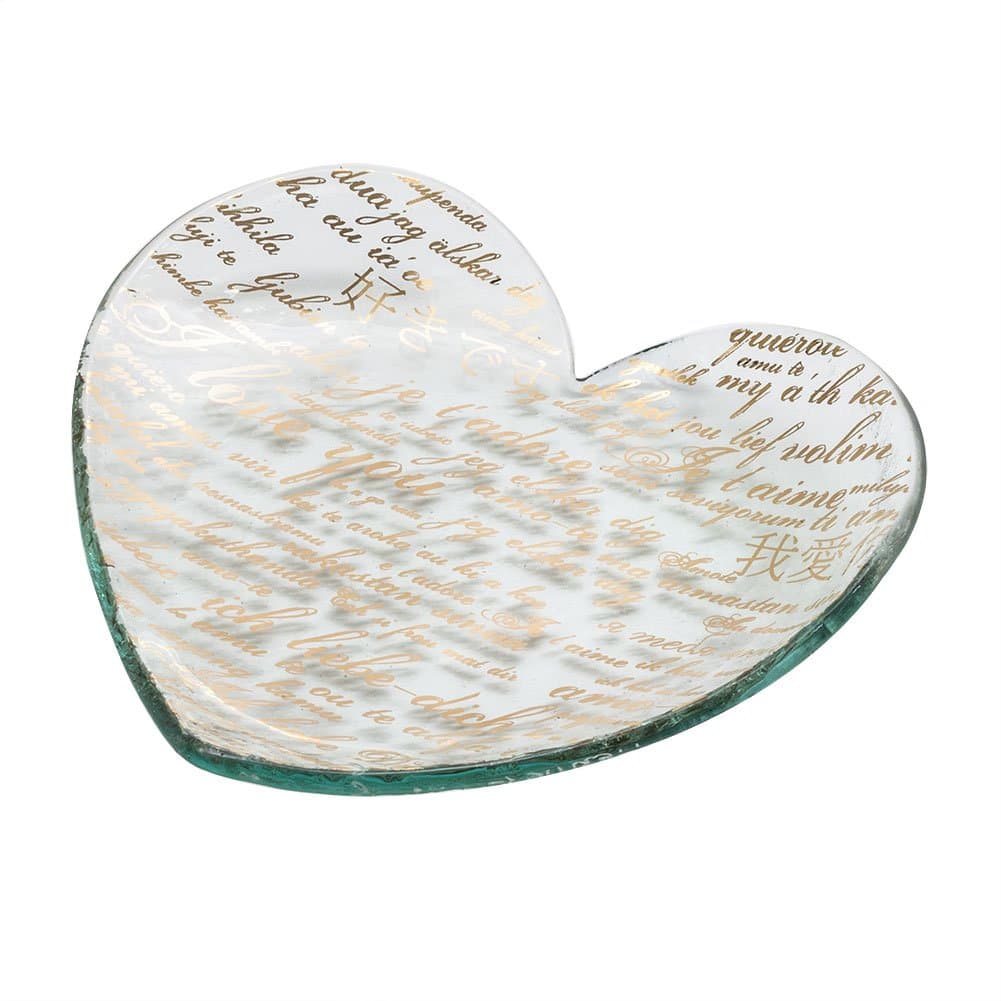 Annieglass 7 inch Sweet Nothings Heart Plate - Hearts