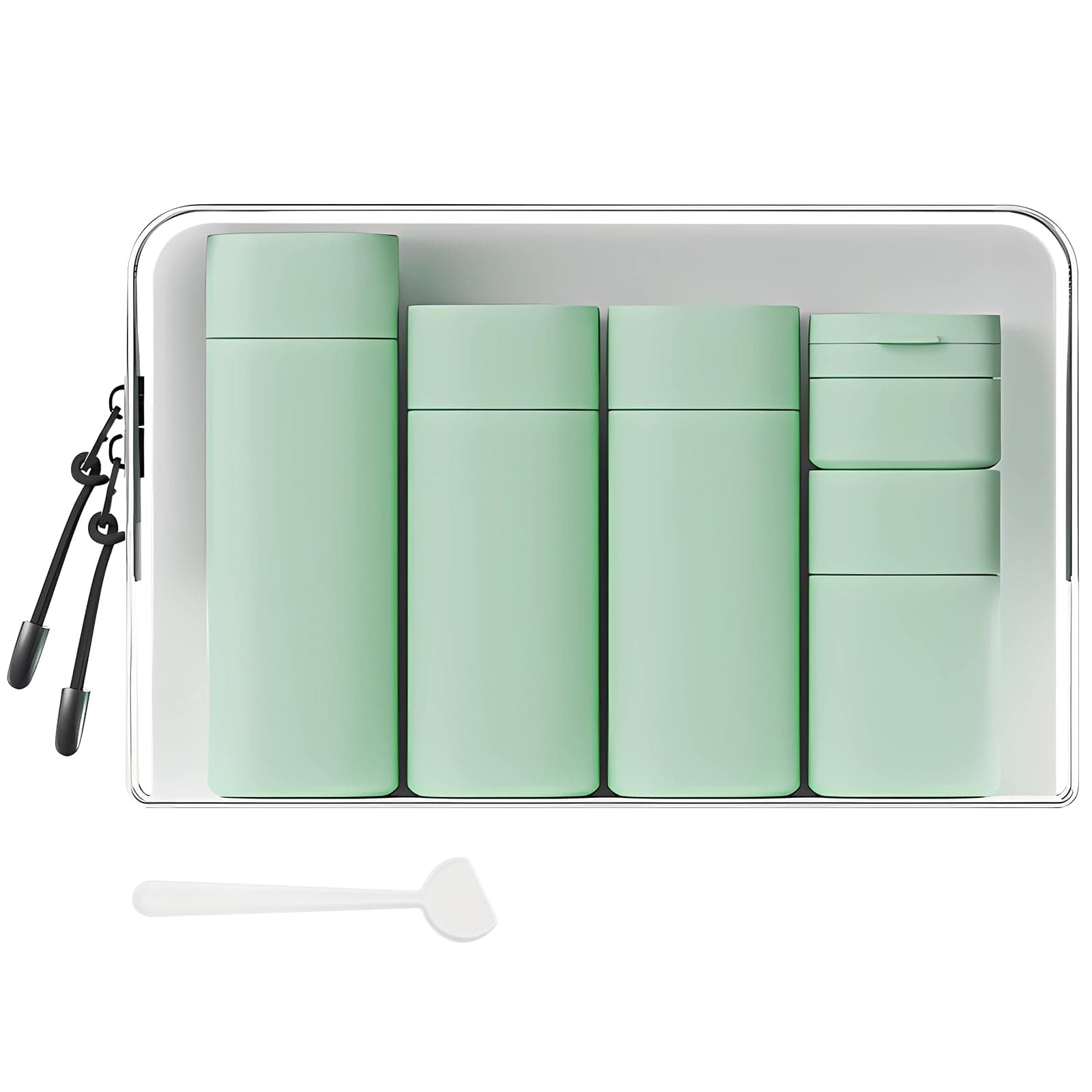 Suteng Travel Bottles for Toiletries, 5 Pack Travel Size Containers, TSA Approved Leak Proof - Silicone Toiletry Containers with Clear Bag for Shampoo, Conditioner & Lotion, Travel Essentials