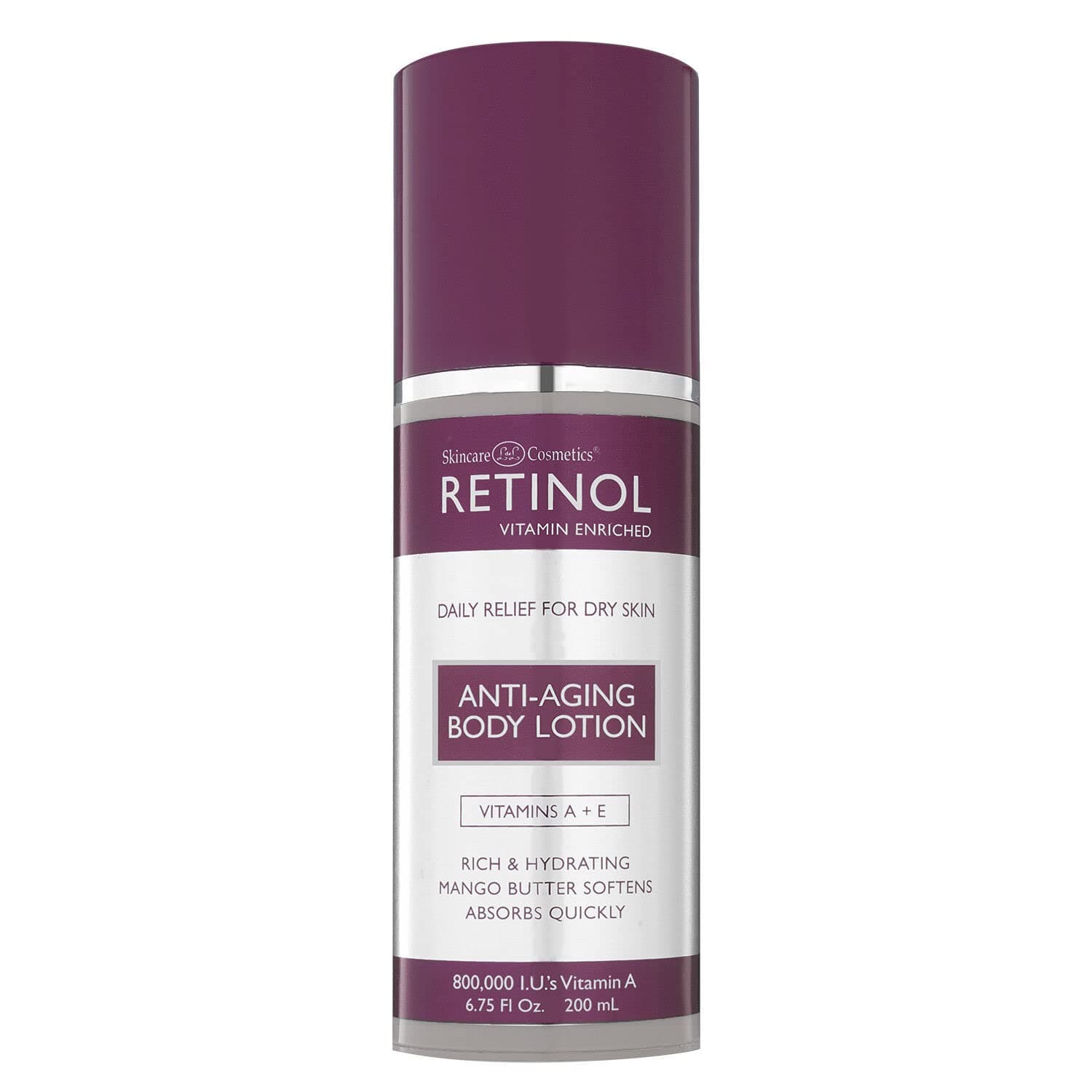 Retinol Anti-Aging Body Lotion – Corrective & Preventative Relief For Dry Skin With The Original Retinol – Luxurious Treatment Smooths Dry, Flaky Skin w/ Botanical Moisturizers & Vitamin A 6.75 Fl Oz (Pack of 1)