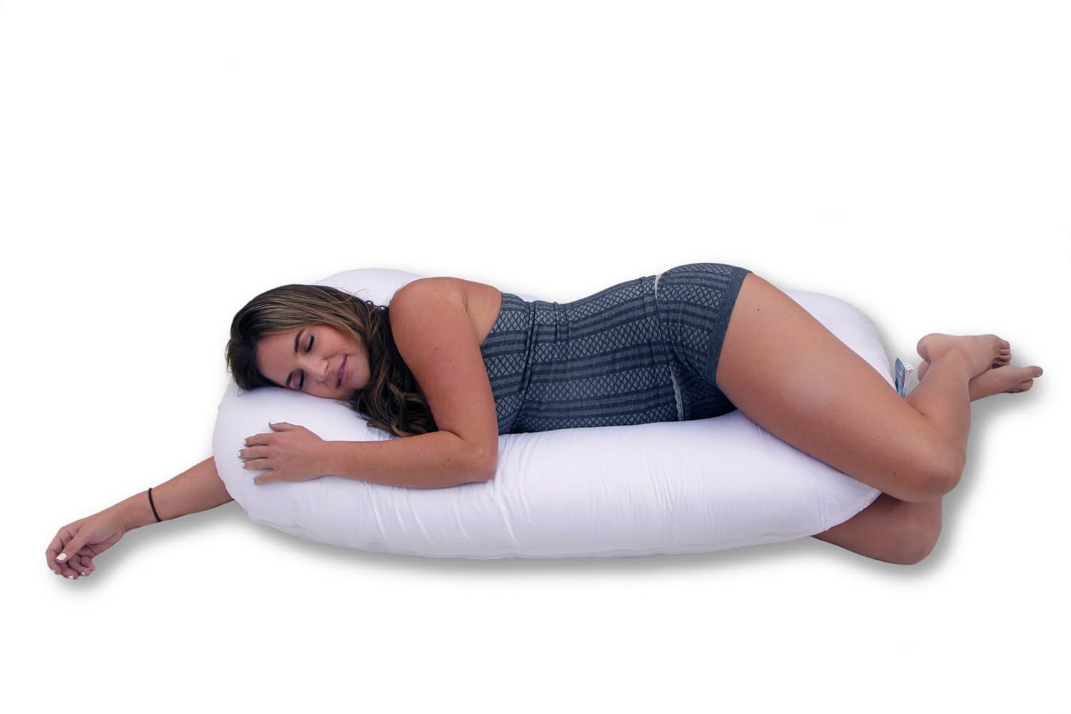 Safra Memory Foam Body Pillow - The Maternity Pillow Made with 100% Shredded Memory Foam - Pregnancy Total Body Pillow