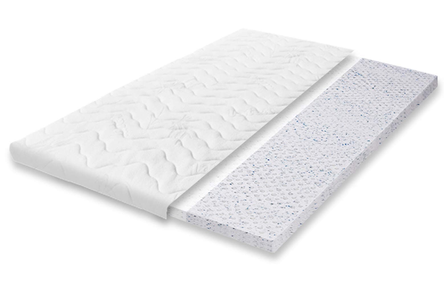 Primo Line Gel Latex Topper 90 x 200 H2 7 Zones Height 8 cm RG 65 (up to 95 kg) Mattress Topper for Box Spring Bed (90 x 200 x 8)