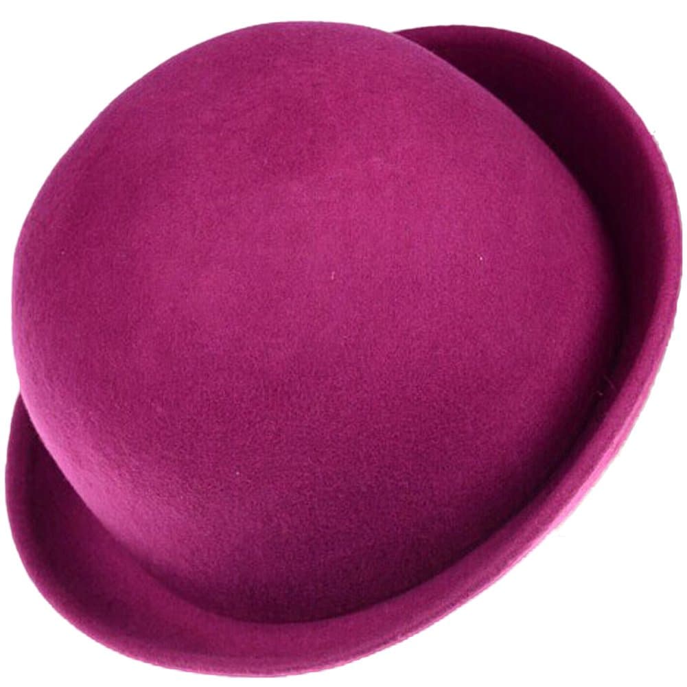 Women's Autumn Winter Hemming Wool Fedoras Jazz Bowler Hat Cap
