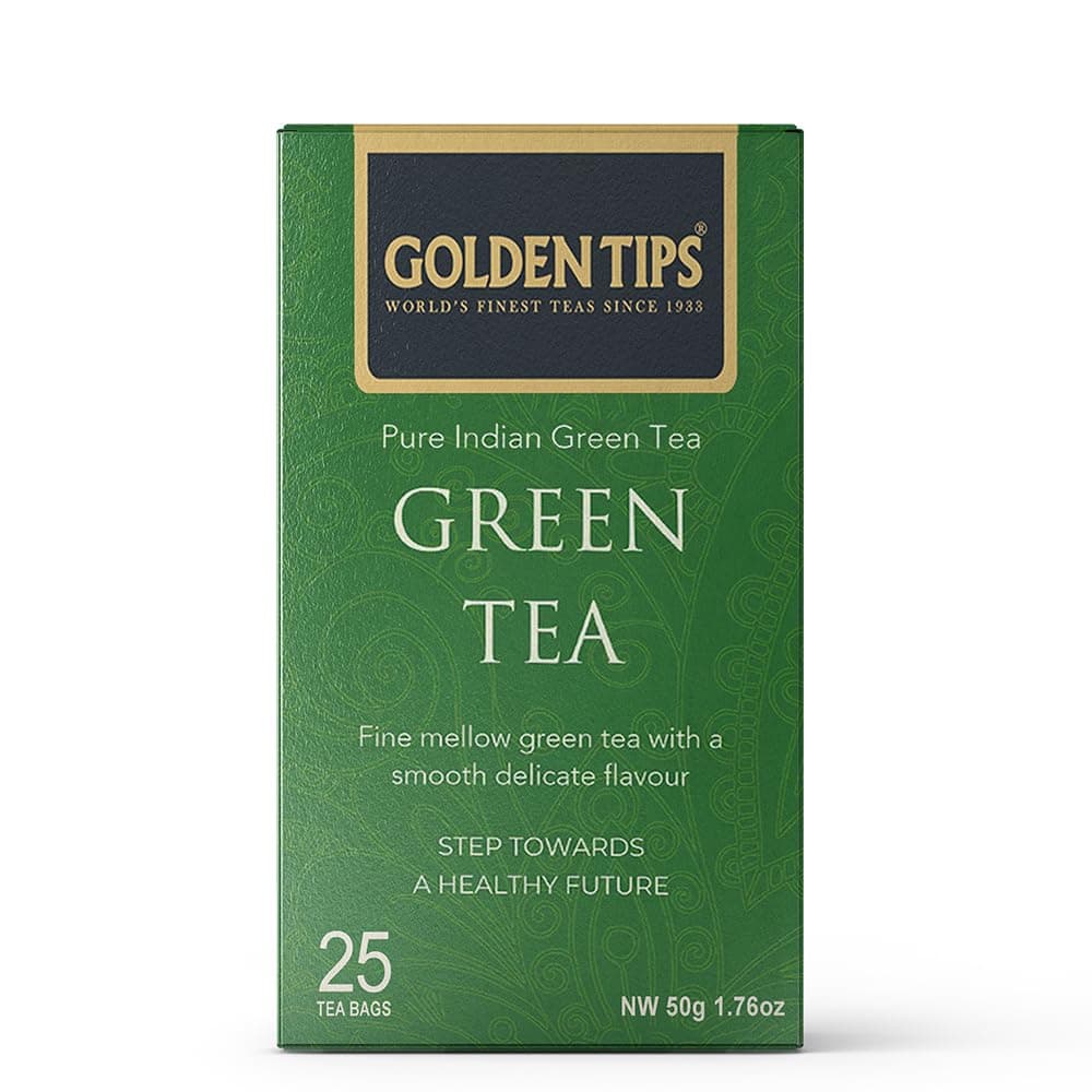 Whole Leaf Tea Sourced from Darjeeling Green Tea Teabags, Refreshing & Aromatic, Rich in Antioxidants, (25 Bags, 50 Gram)