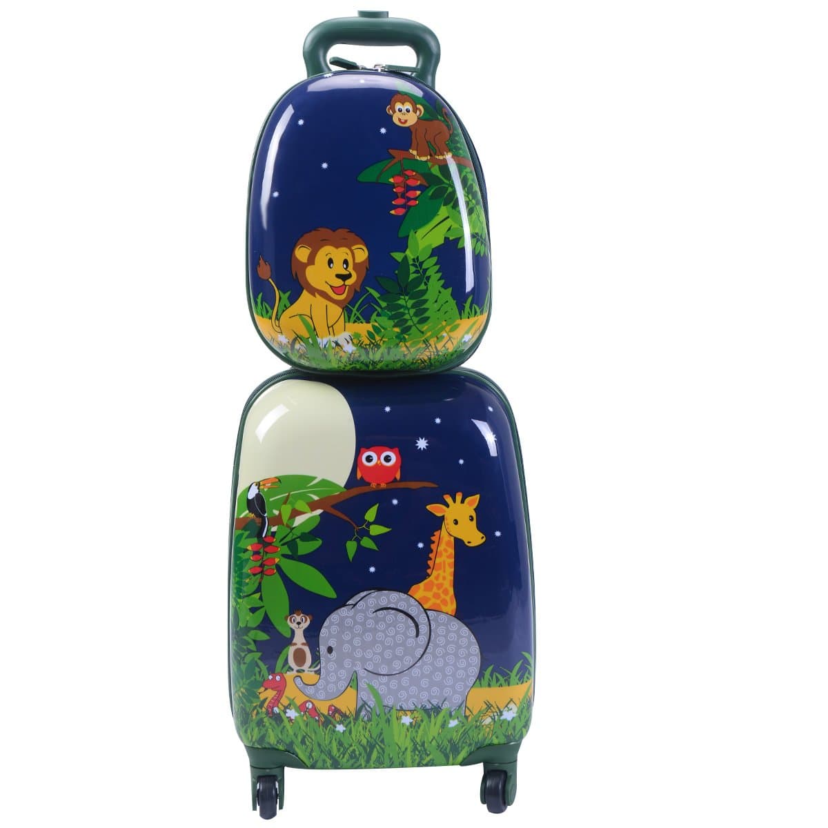 Kids Carry On Luggage Set, 12" & 16" 2PCS Rolling Suitcase