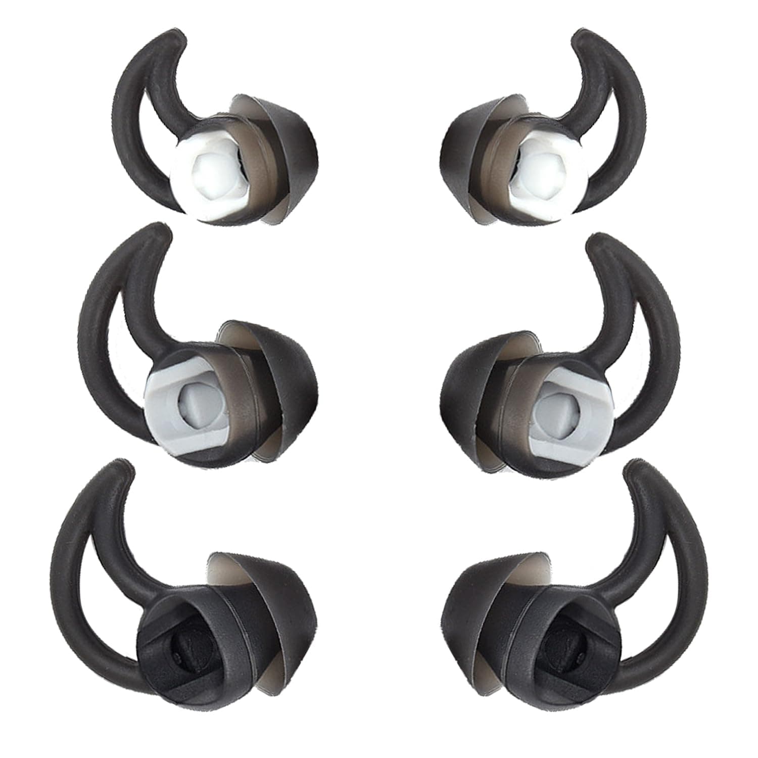 Silicone Replacement Earbud Tips Earbud Covers Compatible with Bose QC20 QC20i SoundSport SIE2i IE2 IE3 Headphone Ear Tips Rubber Tips 3 Pairs S M L