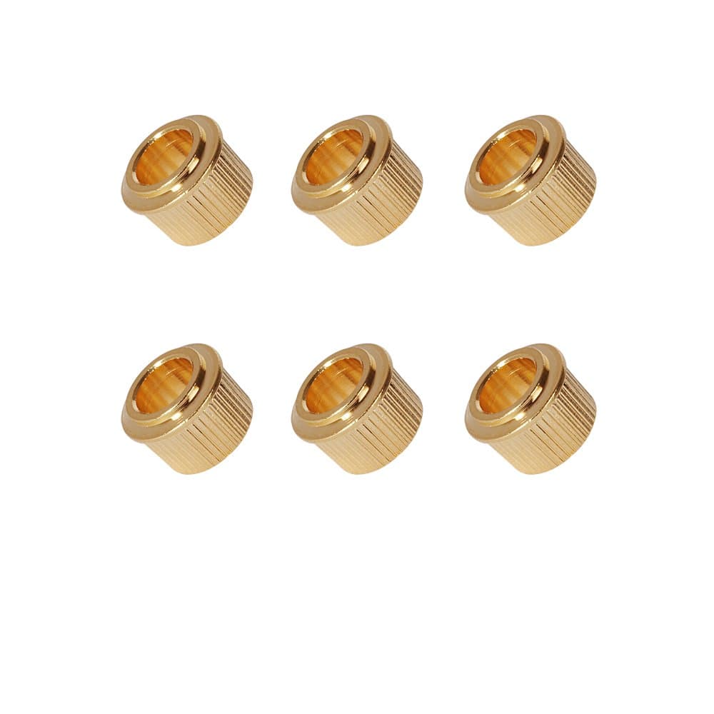 StewMac 3/8" Conversion Guitar Tuner Bushing, Round, Gold, Set of 6