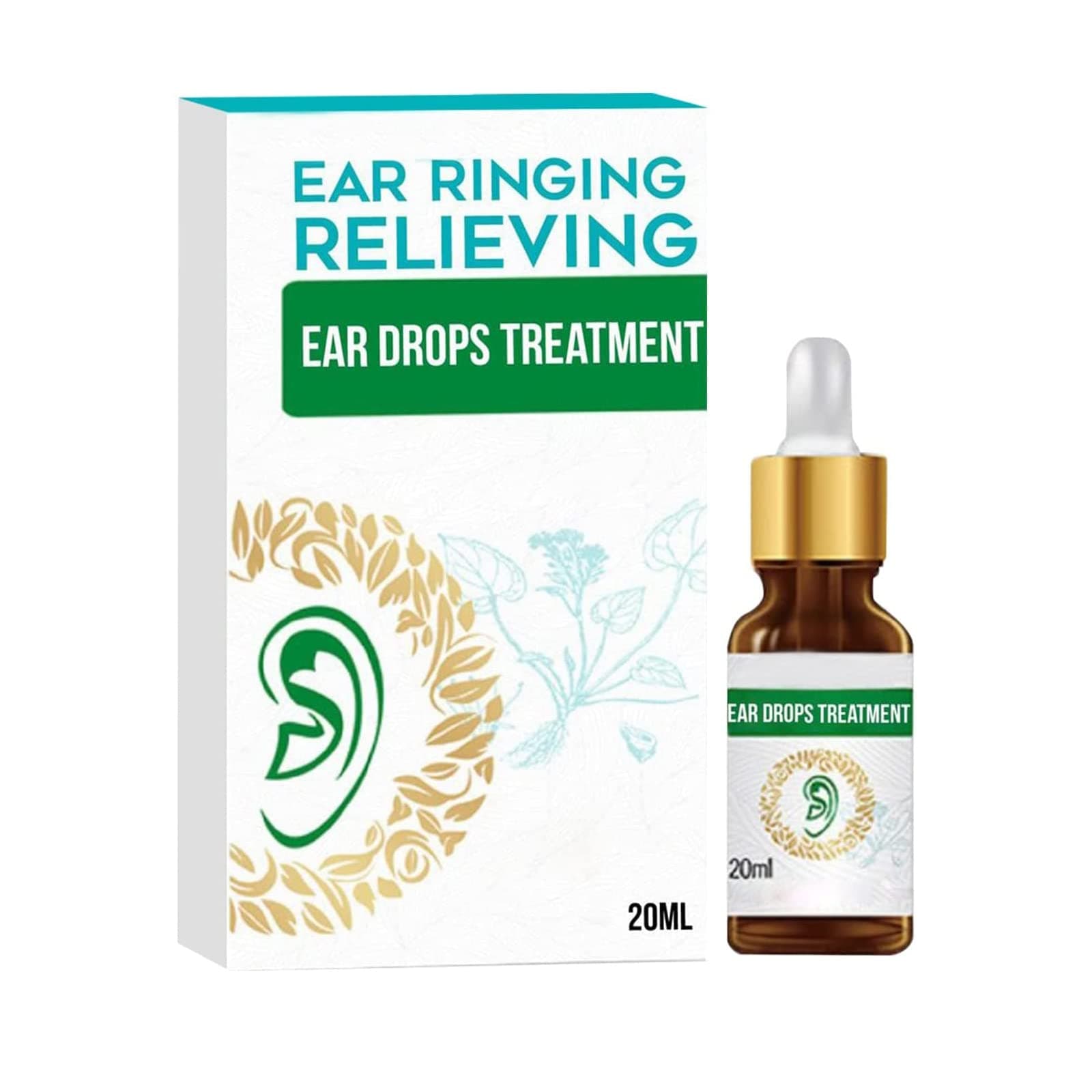 Organic Ear Ringing Remedy Drops, Ear Drops to Help Stop Ringing in The Ears, Tinnitus Relief, Noises in Ears, Pain, and Discomfort (3PC)