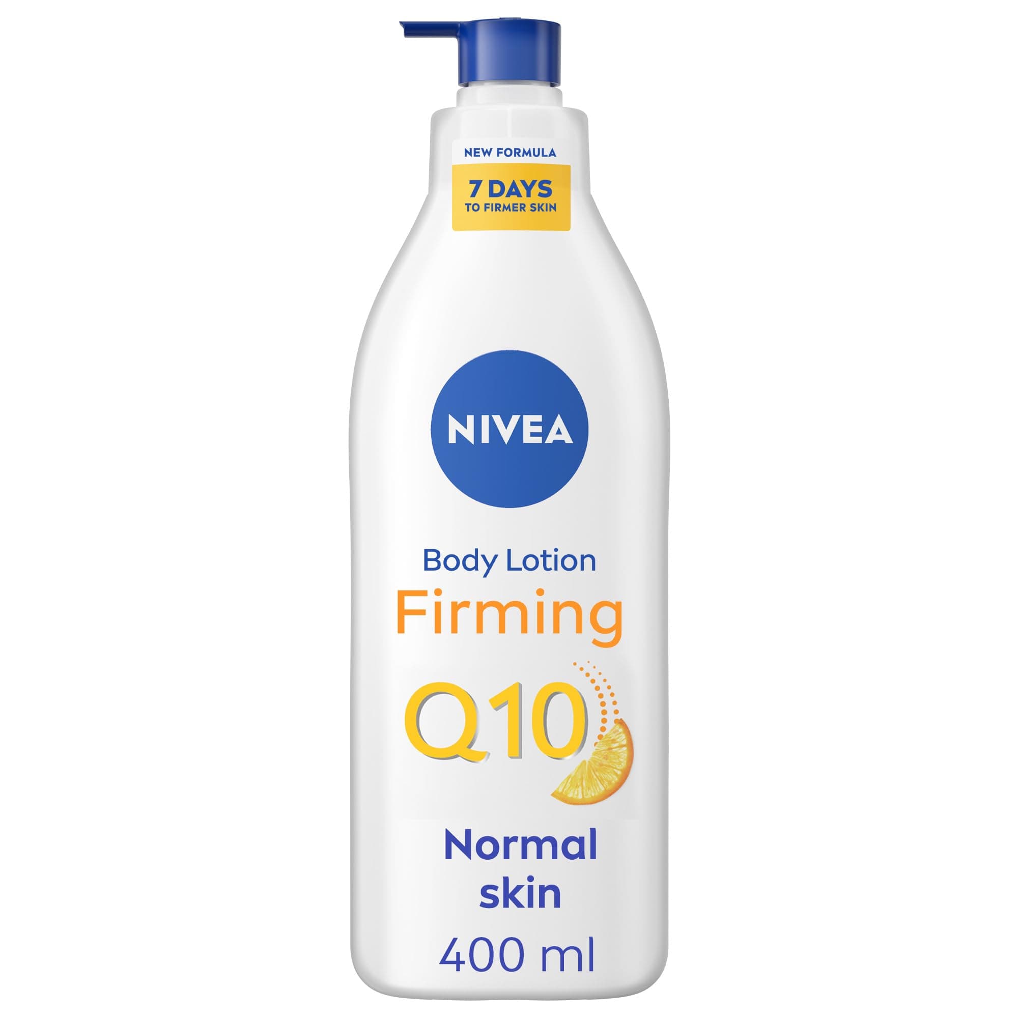 NIVEA Body Lotion for Normal Skin, Firming, Q10 + Vitamin C, Firmer and Elastic Skin, 48H Moisture, Noticeable Results in 10 Days, 400ml