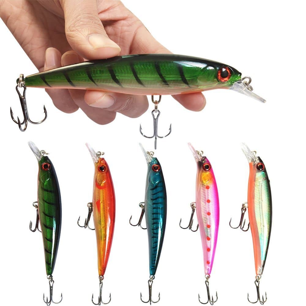 Minnow Fishing Lures Crankbaits Set Fishing Hard Baits Life-Like Swimbait Hard Fishing Topwater Lure Bass Bait for Trout Bass Perch Fishing