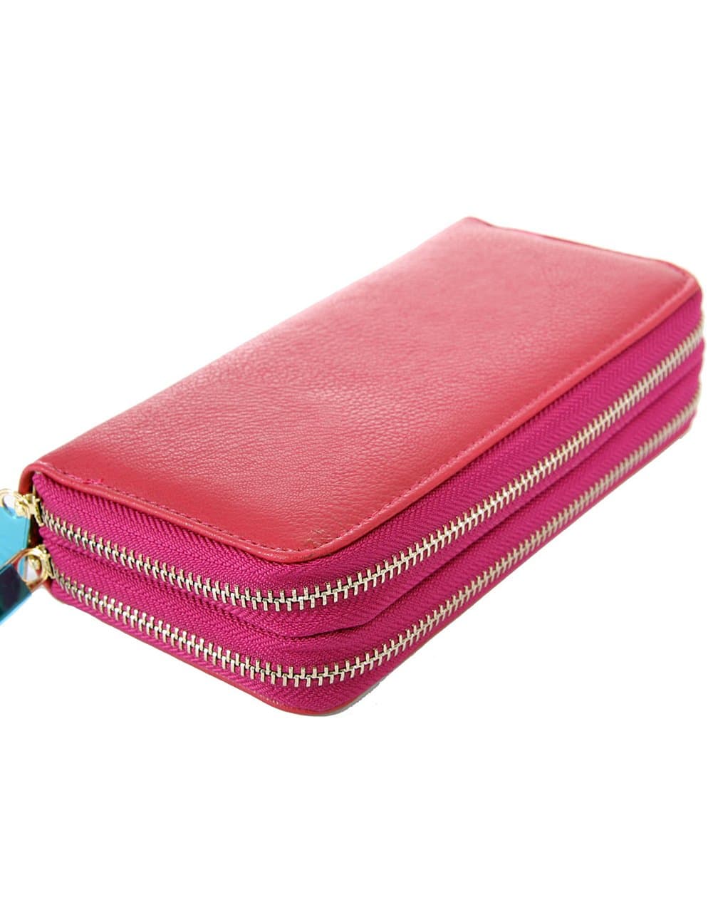 Double Zipper Zip-Around Organizer Wallet