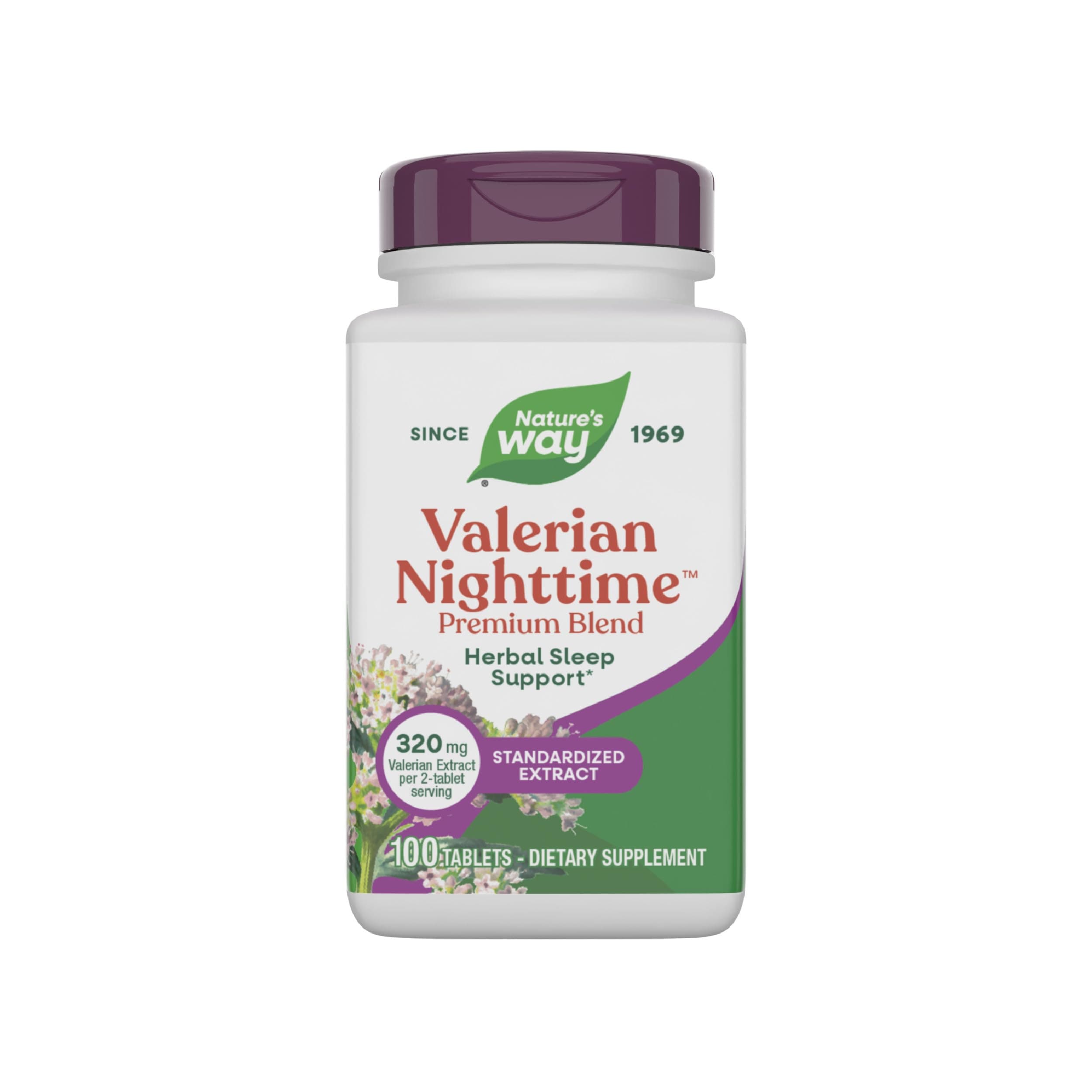 Valerian Nighttime 100 Tablets 53422