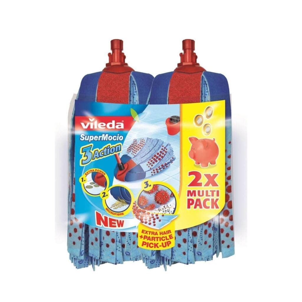 Vileda Supermocio 3 Action Refill Twin Pack