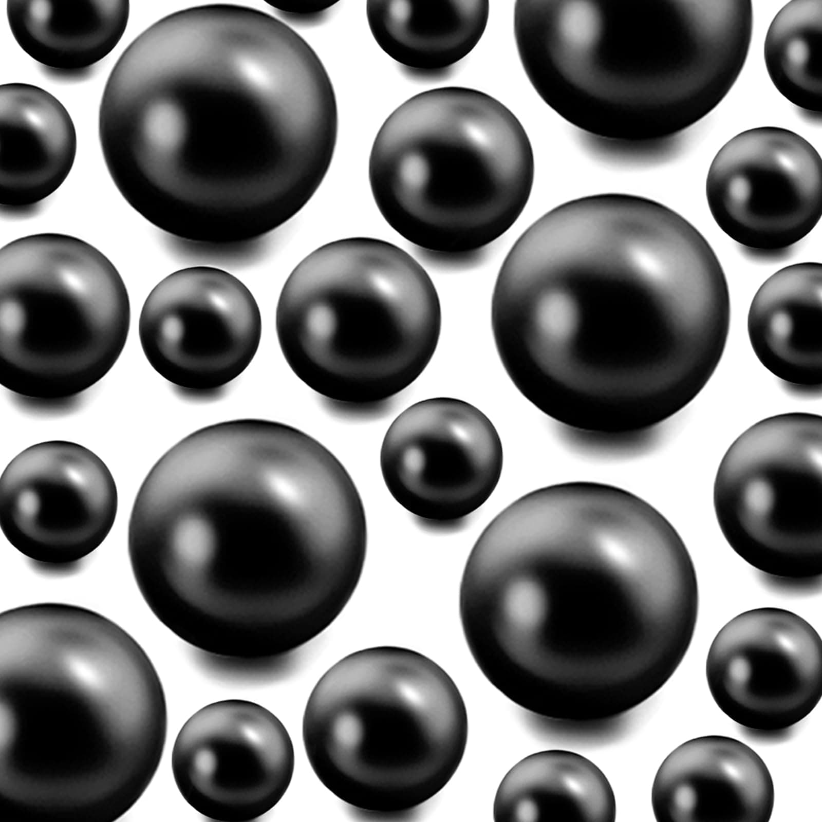 120 Pieces Floating NO Hole Pearls for Vases Centerpieces,Pearl Beads Black Floating Beads for Vases Floating Candles Home Weddings Party Table Centerpieces Table 20mm/14mm/10mm