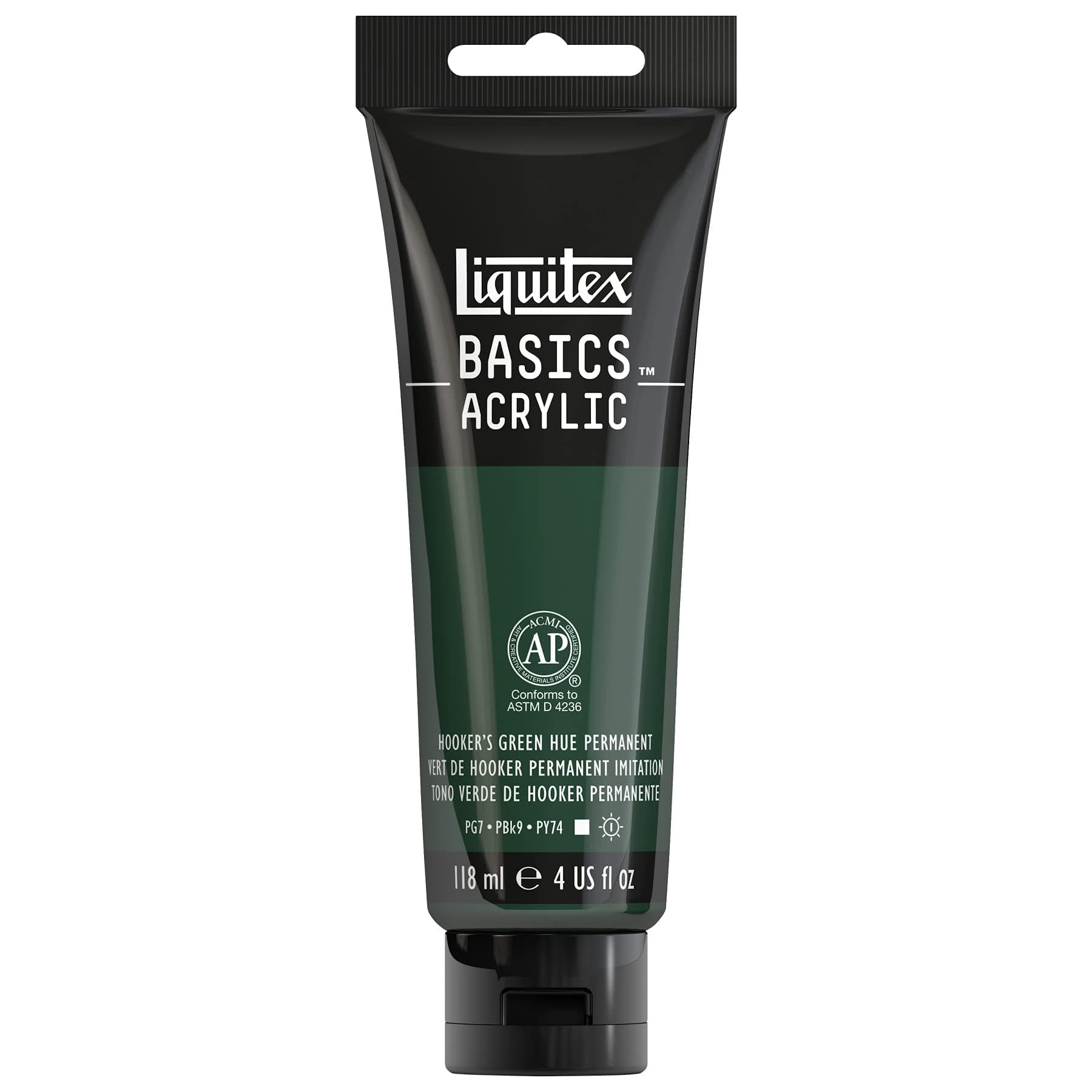 BASICS Acrylic Paint, 118ml (4-oz) Tube, Hooker’s Green Hue Permanent