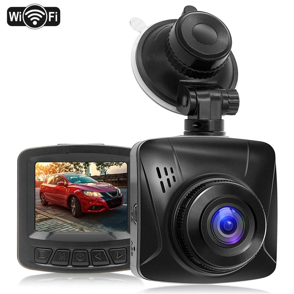 Dash Cam【2020 Newest Model】1080P FHD WiFi Car Dash Camera Dashcams for Cars,170° Wide Angle,2.0" LCD,WDR,Dedicated App,Super Night Vision,Emergency Lock,Loop Recording,Parking Mode