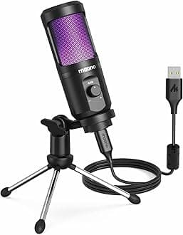 Maonocaster AU-PM461TR RGB USB Gaming Microphone with Mic Gain - Black