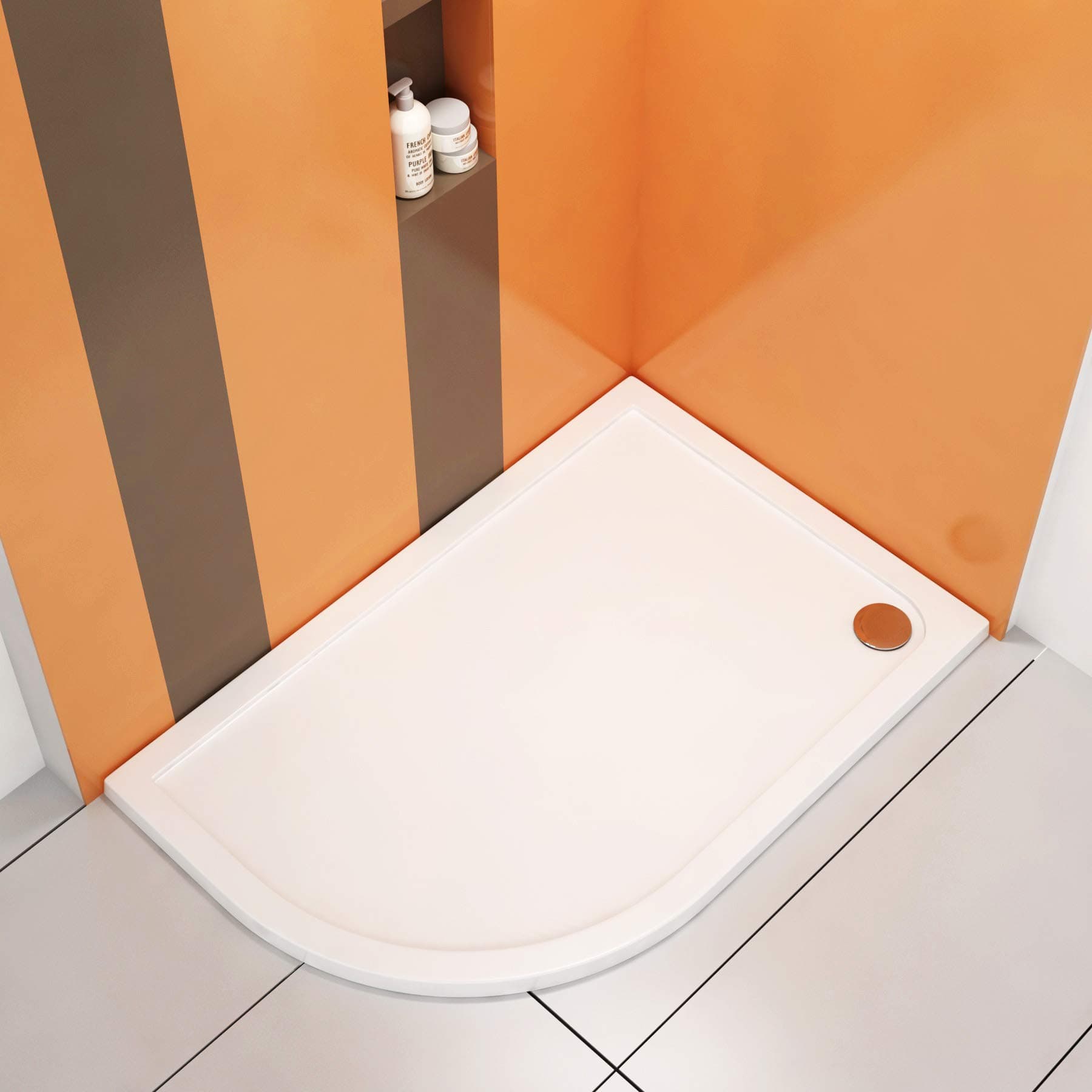 Premier Pearlstone Offset Quadrant Shower Tray 1000x900x40 Left Hand NTP110