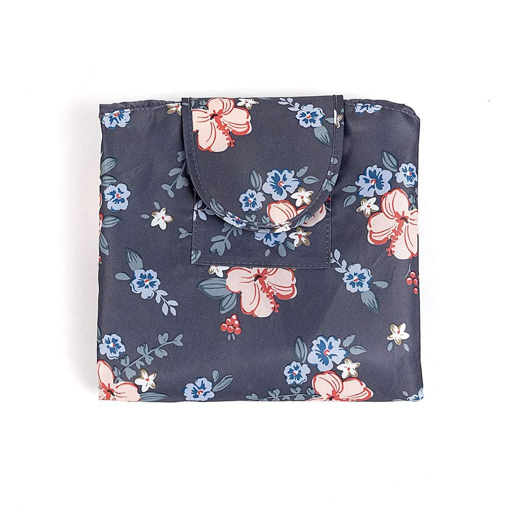 Mixpring Lazy Drawstring Makeup Bag, Fashion Portable Simple Home Outdoor Magic Storage Artifact Toiletry Bags Dark Gray Flower