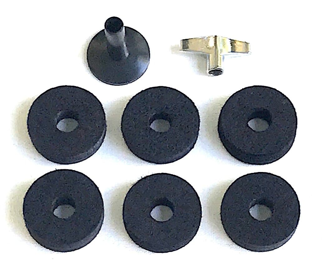 6 Cymbal FELTS,1 CYMBAL SLEEVE & 1 WING NUT Bundle