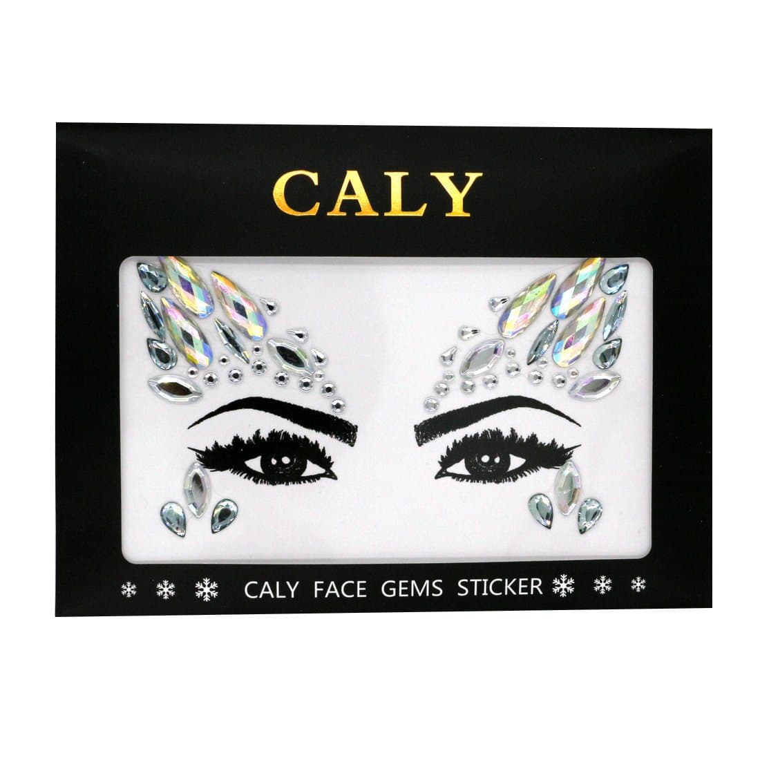 Caly CB-1015 Temporary Eyes Tattoo Crystal Temporary Adhesive Sheets Eye Shadow Eyeliner Face Stickers for Halloween