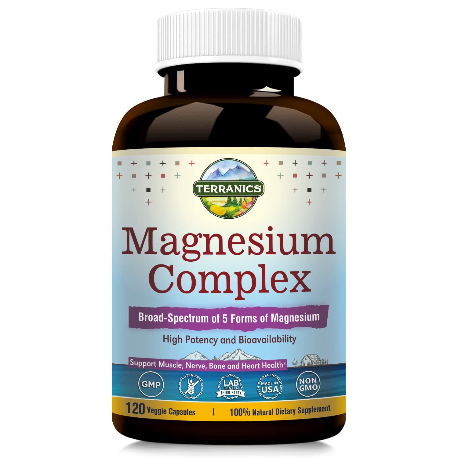 Terranics Magnesium Complex 500mg Veggie Capsules - 120