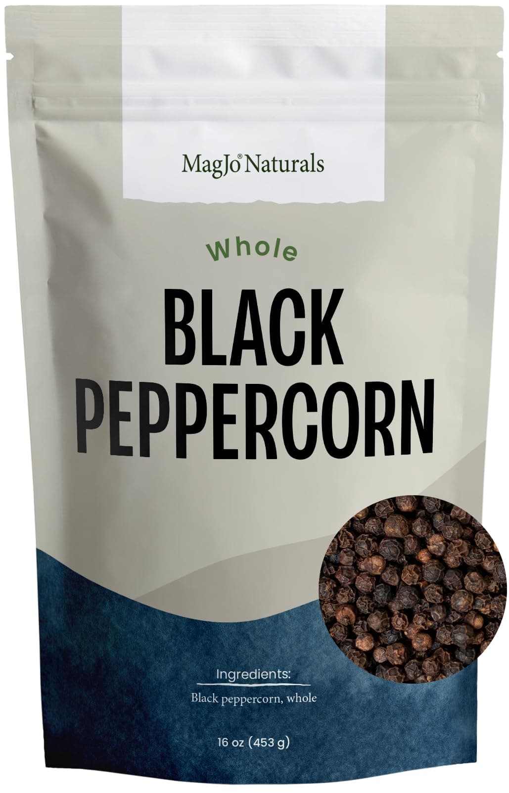 MagJo Naturals Black Peppercorn (whole), Exclusive Cambodian Memot Black Pepper
