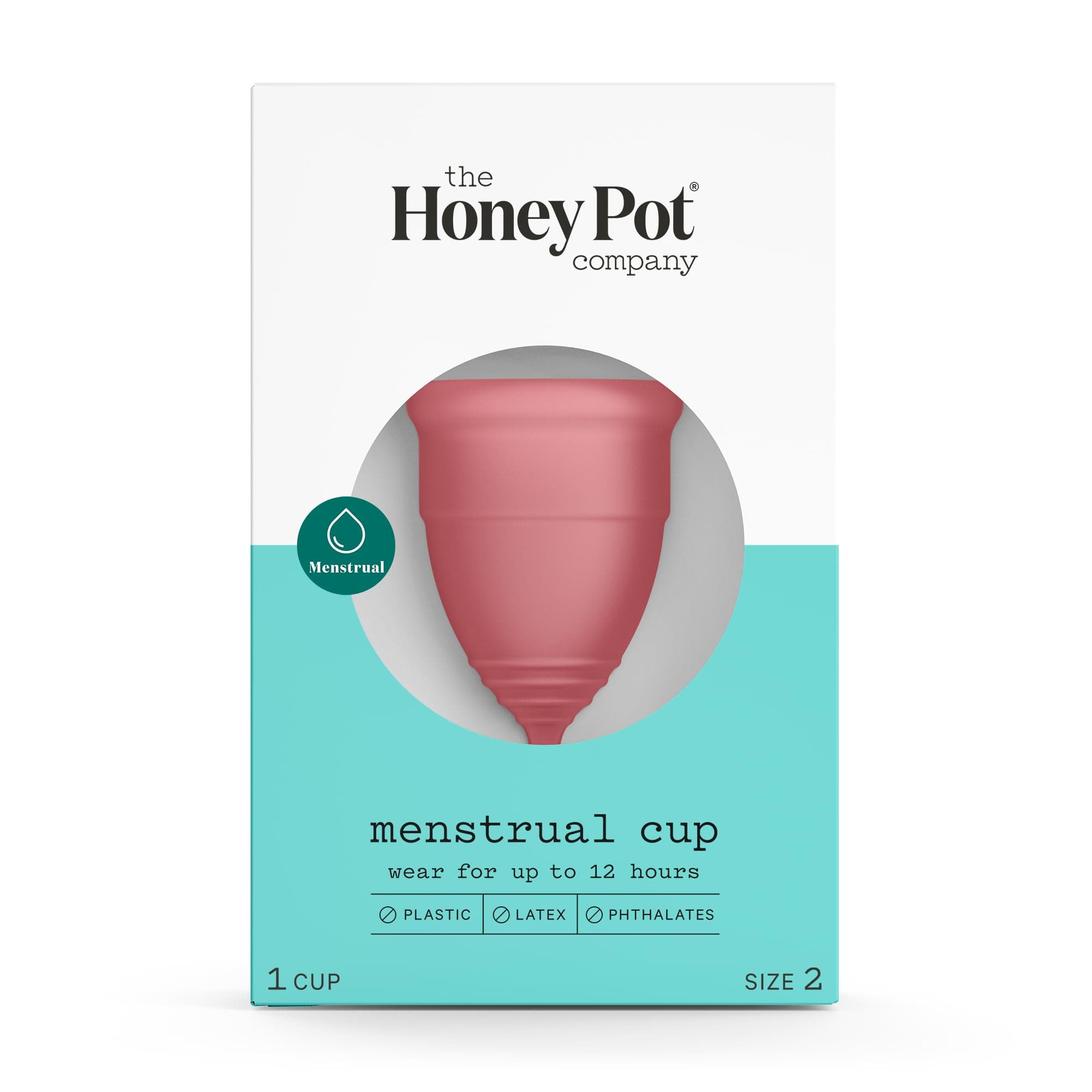 Menstrual Cup, Size 2, 1 Cup, The Honey Pot Company