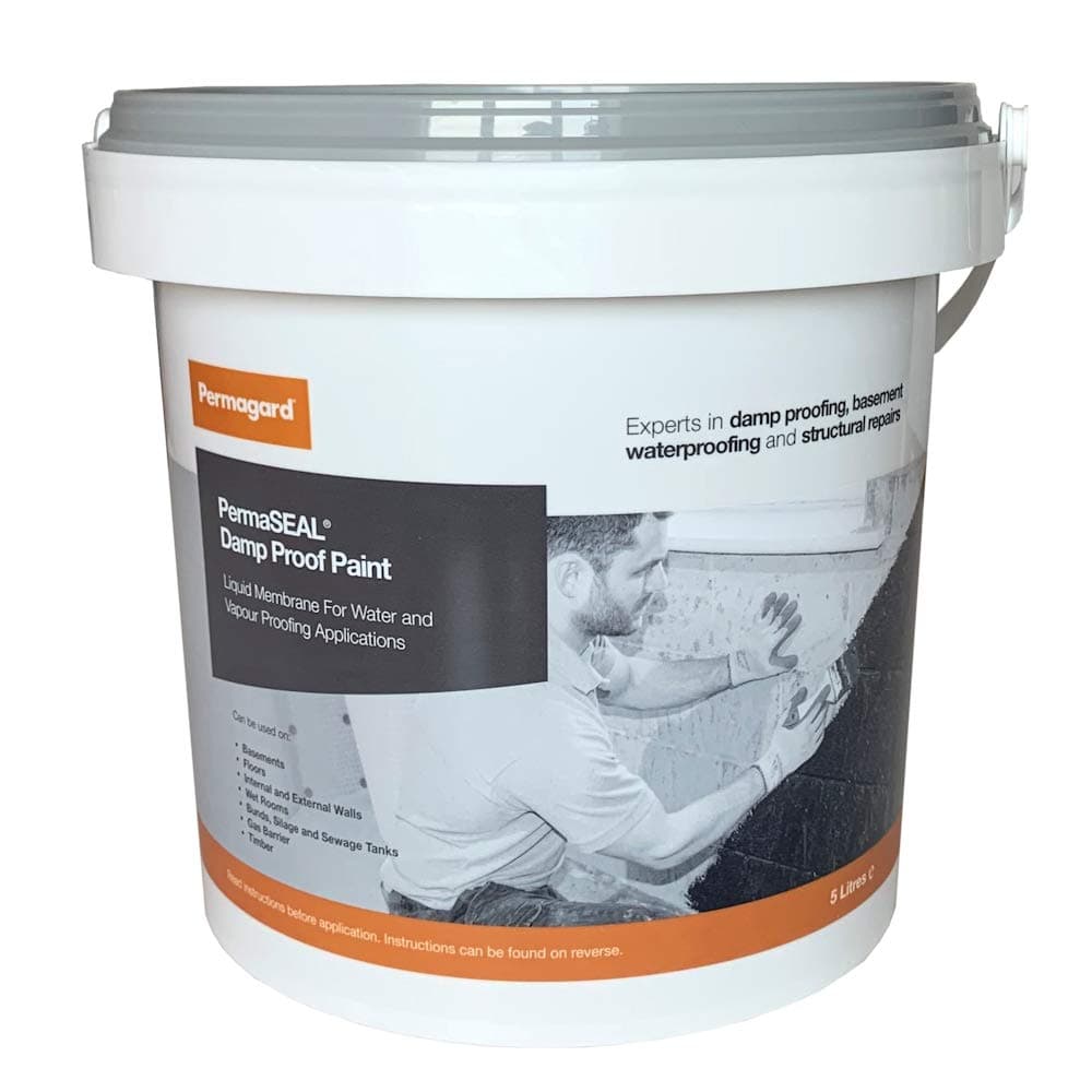 Perma-Seal Damp Proof Paint 5L - Liquid Damp Proof Membrane (Black)
