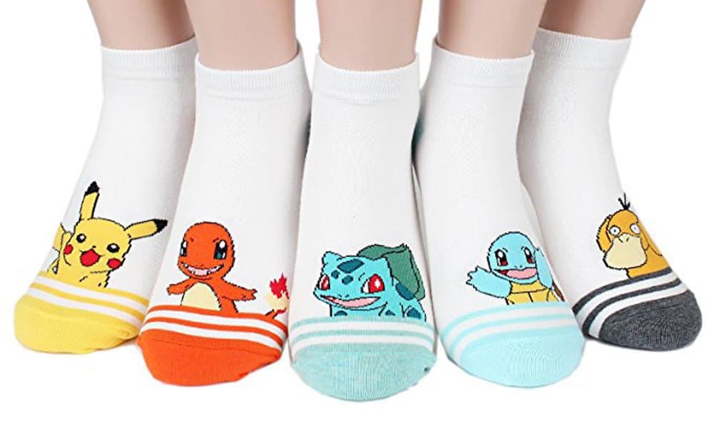 Womens Famous Japanese Animation Cartoon Crew Socks Good for Gift Free Size (Pokemon 5)