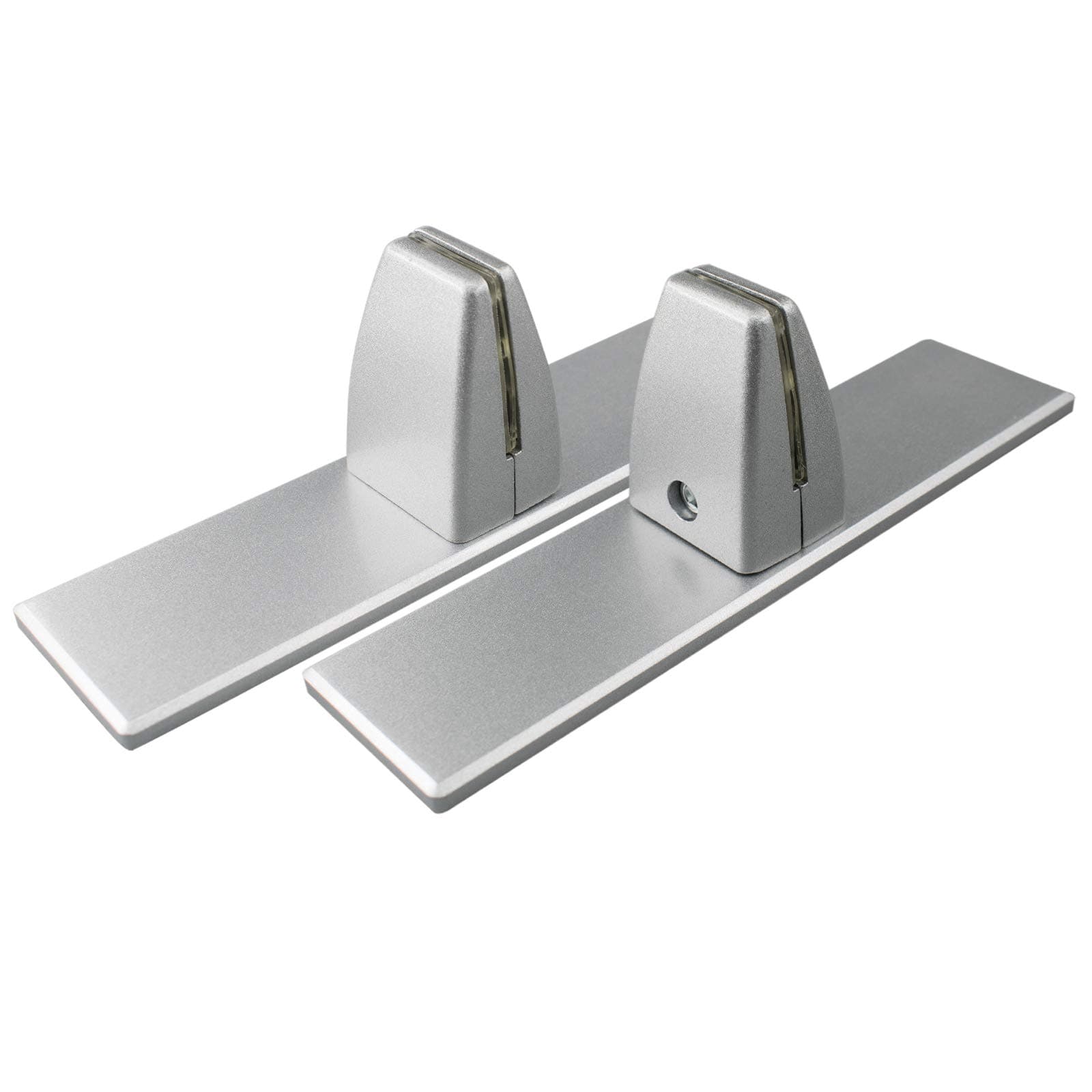 2 Pcs Sneeze Guard Clamp, Bracket Sneeze Guard Shield Base for Countertops, Stick On Heavy Duty Auminum Partition Guard Clamp, Panel Support Clamp Stand for Clear Desktop Counter Reception