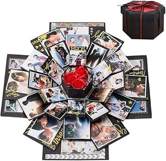 Surprise Box DIY Photo Album Scrapbook Folding Gift Box Handmade Commemorative Album for Birthday Valentine's Day Wedding Memory