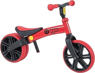 Yvolution Y Velo Junior Toddler Balance Bike | 9 Inch Wheel No-Pedal Training Bike for Kids, Early Learning Bicycle with 3 Adjustable Wheels, Outdoor Gift for Age 18 Months 2 3 4 5 Year Old Boy Girl