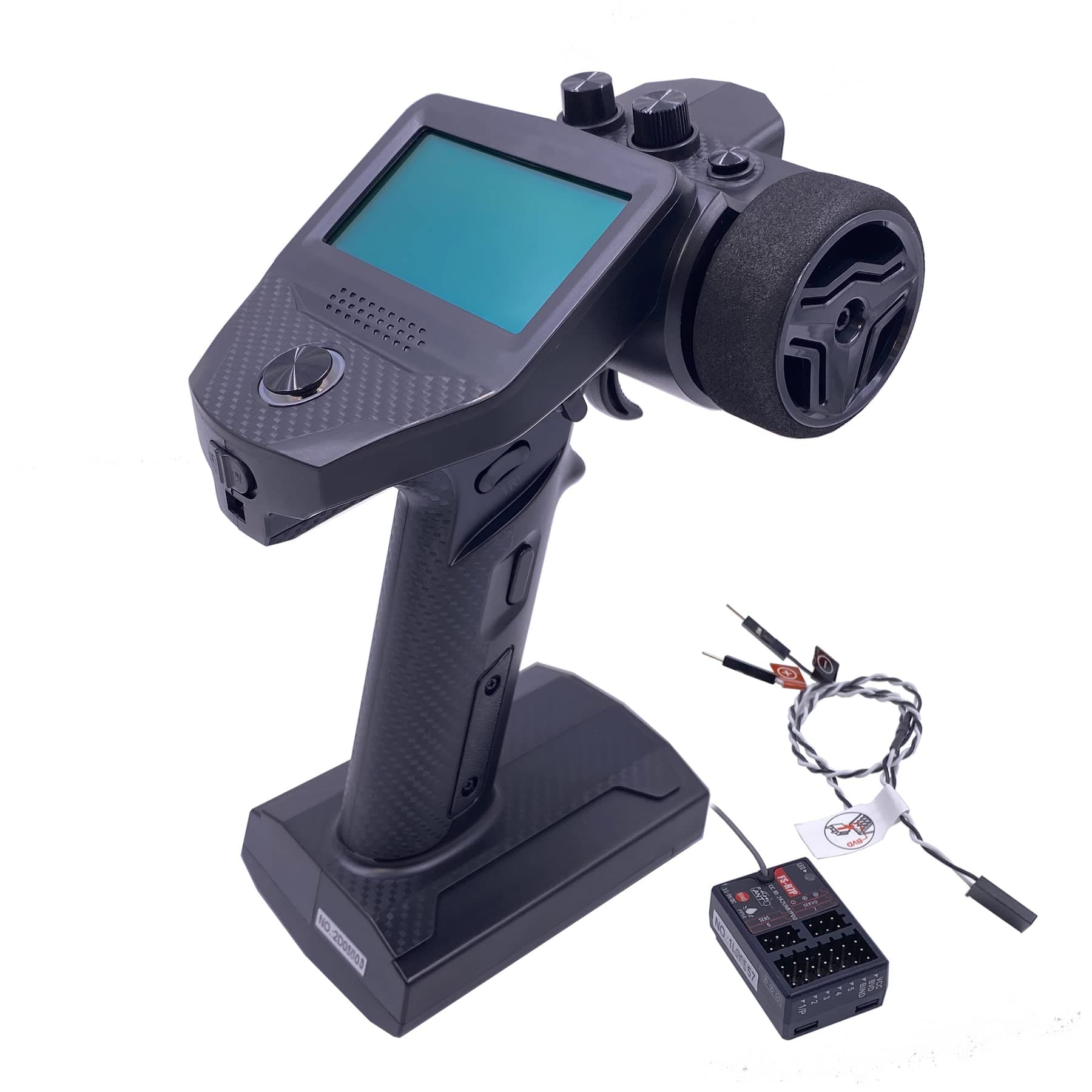 FS-G7P 7 Channels RC Transmitter and FS-R7P Receiver Fly 2.4GHz Sky Surface Remote Controller 20 Models Storage for RC Cars Boats Crawler Buggy