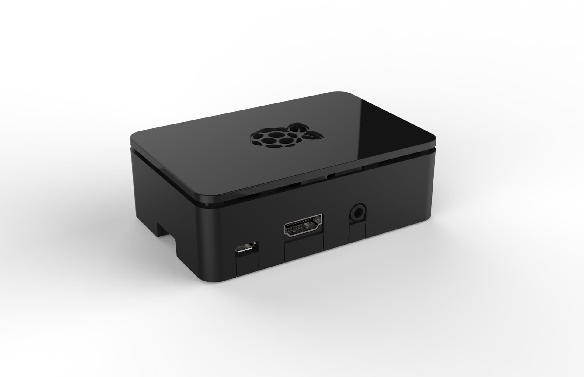 OneNineDesign Pi 2 & Pi Model B+ Case – Black Colour