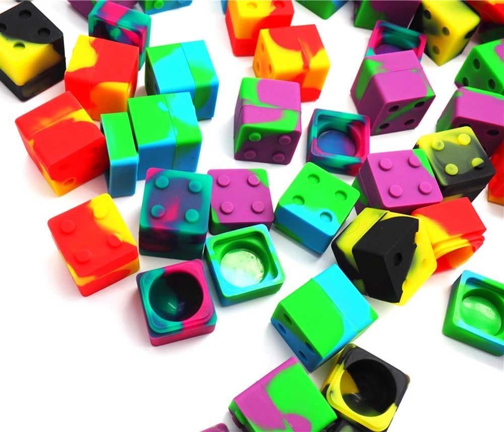 Gentcy 11ml 100Pcs Silicone Container Concentrate Storage Square Silicone Jar $0.65/pcs