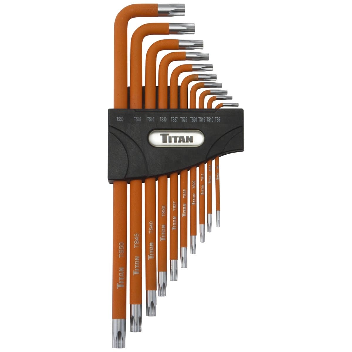 Titan12734 10 Piece 5-lobe Tamper Resistant L-shaped Wrench Set