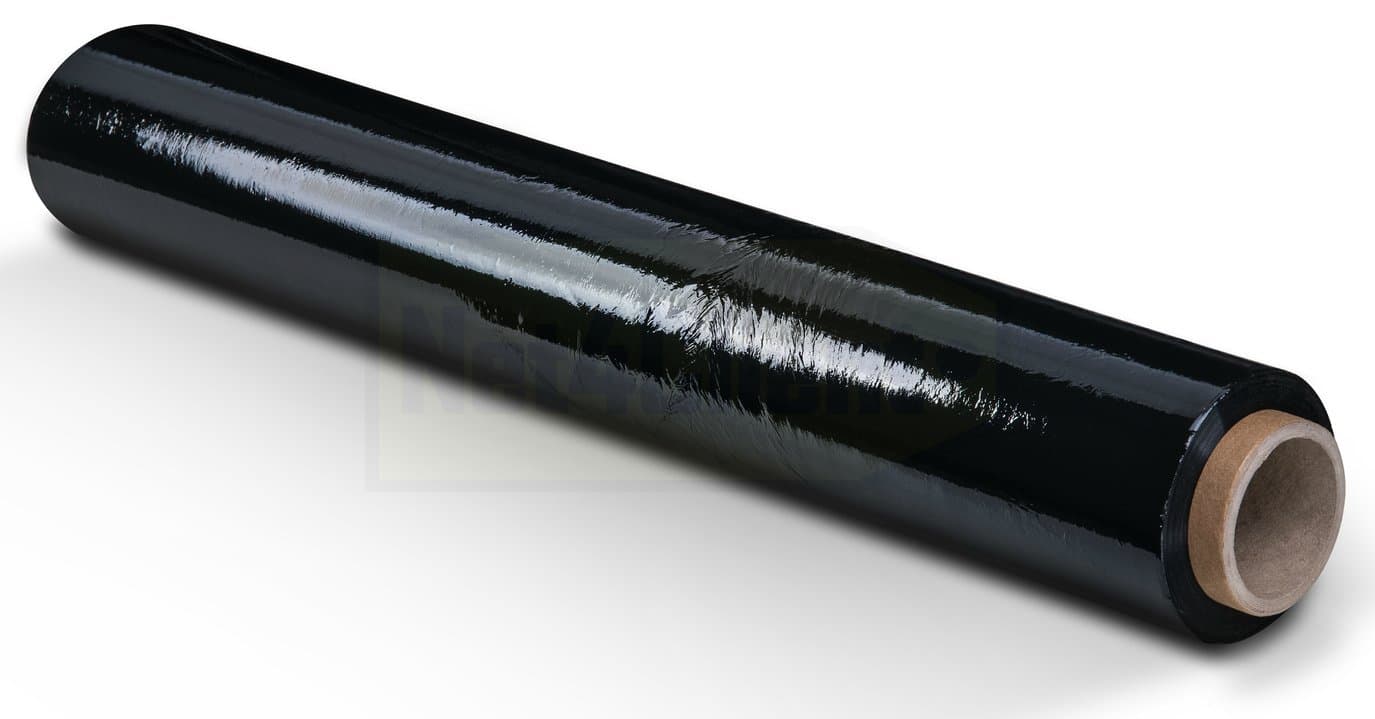 Net4Client 1 Pallet Stretch Wrap Black Parcel Packing Boxes Wrap Cling Film Stretch Roll Fast Strong Packing Parcel 500mm 150m 23µm 1,5kg Furniture Wrap Industrial Cling Film Wrap Pallet Wrapping Film