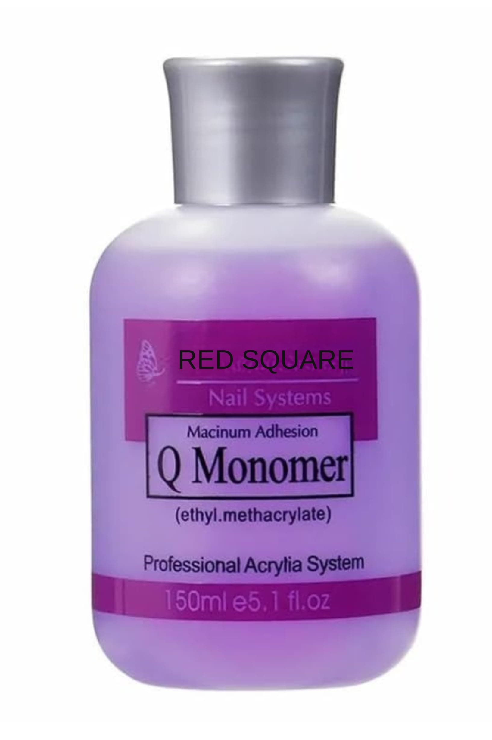 Red Square Ezflow Nail Systems Macinum Adhesion Q Monomer Professional Acrylia System 150ml e5.1 fl.oz