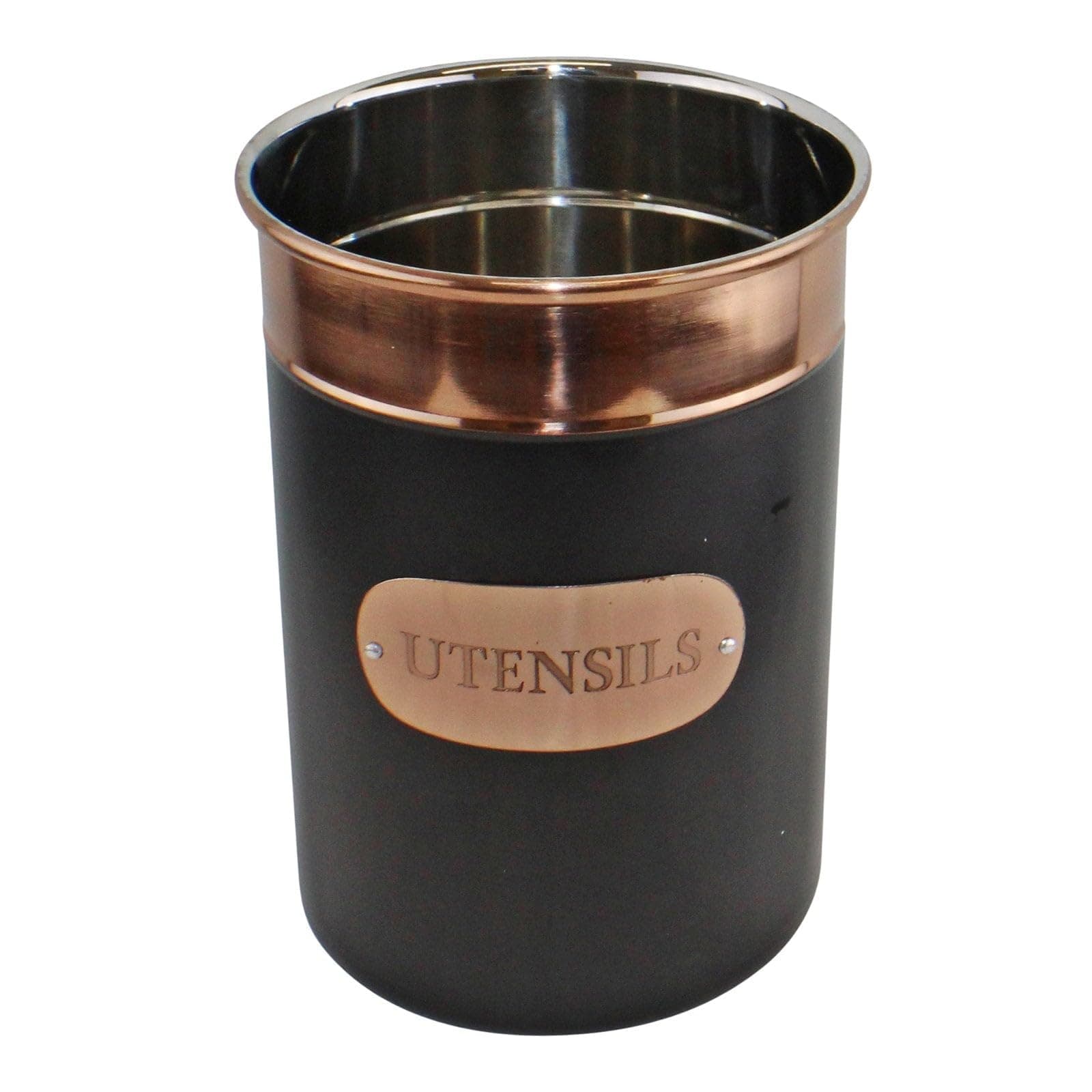 Black Copper Kitchen Utensil Storage Holder ~ Stunning Utensil Organiser Pot