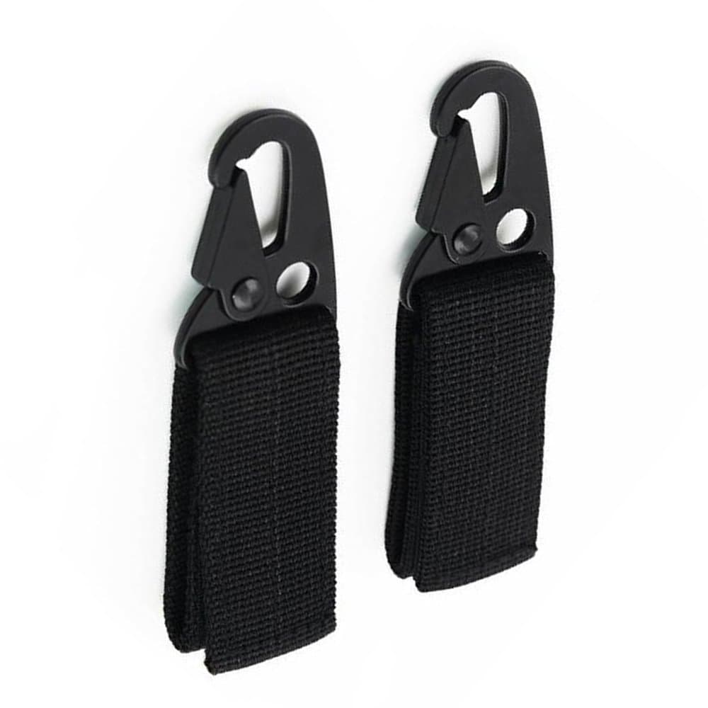 ShineIn Backpack Keychain Duty Belt Key Holder Tactical Keychain Accessories Molle Webbing Buckle Metal EDC Carabiner Clip Pack of 2