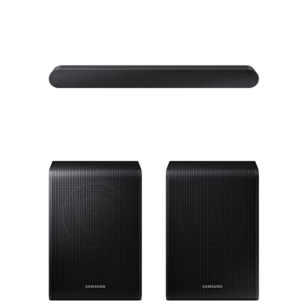 SAMSUNG HW-S50B/ZA 3.0ch All-in-One Soundbar w/Dolby 5.1, DTS Virtual:X, Q Symphony, Built in Center Speaker, Bluetooth Multi Connection, 2022 and SWA-9200S Wireless Rear Speaker Kits 2022