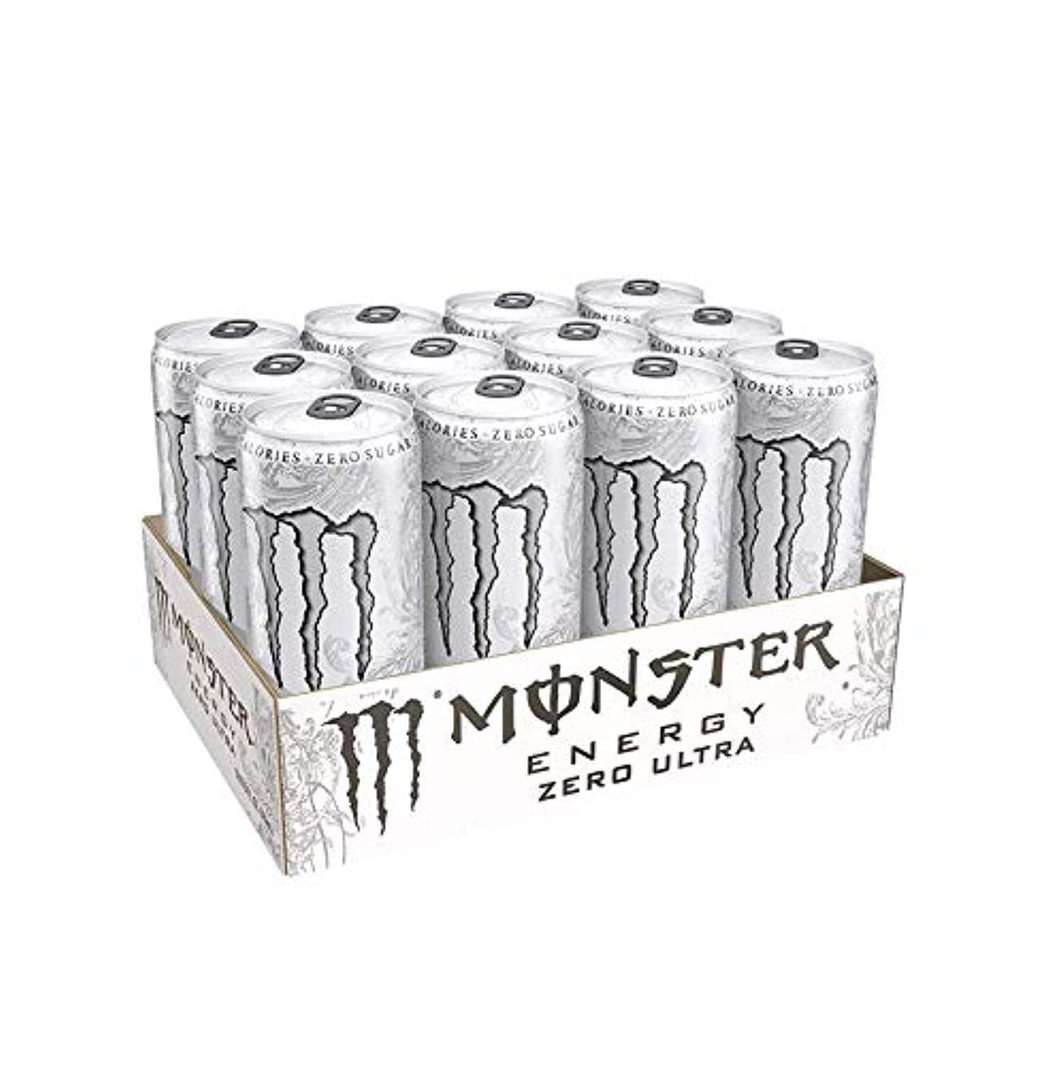 Monster Energy Monster Chefsneed Monster Energy Ultra Zero Drink, (Pack Of 12 Cans X 500Ml Each), Vegetarian