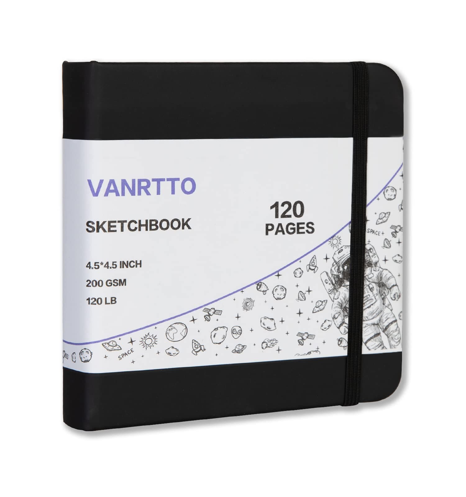 Hardcover Square Sketch Book, 120lb/200GSM Sketchbook Thick Drawing Paper for Marker Watercolor Pencil Mixed Media, Premium Drawing Notebook, Art Journal, 60 Sheets/120 Pages 4.5x4.5 Inch Sketch Pad